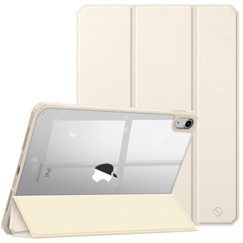 SHARP - Fintie iPad 第11世代 (A16、2025) / 第10世代 (2022) ケース 11/10.9インチ 透明バックカバー 三つ折スタンド スリープ機能 軽量 薄型 傷つけ防止 PU合成レザー TPU(スターライト)