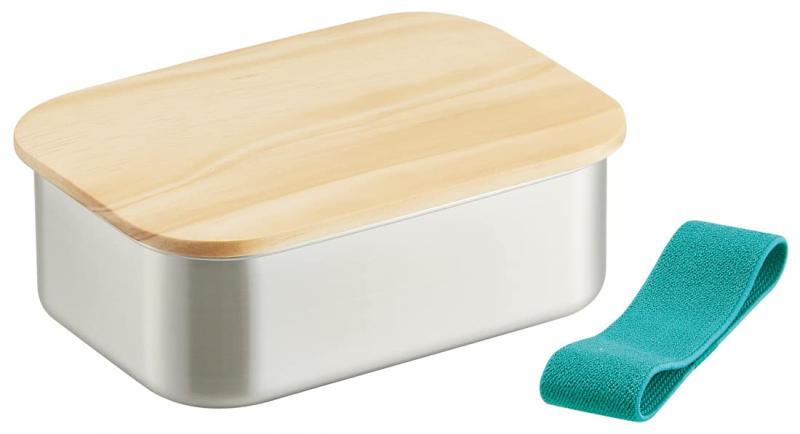 スケーター(Skater) ステンレス製 弁当箱 木蓋付き 1段 650ml STLBT7B-A
