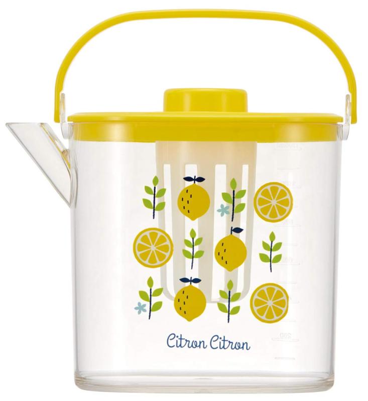 スケーター (skater) 茶漉し付き 冷水筒 冷茶ポット レモン 1.2l CM10