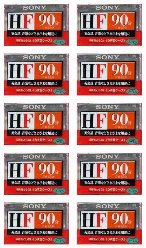 SONY　カセットテープ　90分×10本　（往復90分　片復45分）