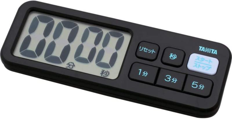 タニタ キッチン 勉強 学習 タイマー マグネット付き 大画面 100分 ブラック TD-395 BK でか見えプラスタイマー