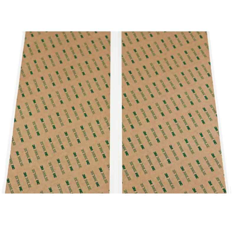 【3M】300LSE 9495LE 超強力両面テープシート (294×147mm)×2シート 多用途 強力粘着3M 300LSE 9495LEは現在流通している中で最も強力で多用途に使える業務用両面テープシートを使い易いサイズにカスタマイズした当社オリジナル商品です。用途に応じて簡単にカットすることができ使い勝手のよい商品です。極薄300LSE 9495LEの2層がポリエステル基材を挟む3層構造、厚みは0.17mm（剥離紙を除く）となっております。3層とも透明度が非常に高い為デジタイザーのようなガラスパネルの接着に最適です。耐温度　【長期間（数日～数週間）】約93℃　【短期間（数分～数時間）】約149℃ 【セット内容】サイズ294×147mm　2シート入り複数店舗にて販売をしておりますため、在庫データの更新が間に合わず、欠品にも関わらず、注文ができる場合がございます。その際は、キャンセルにて対応を取らせていただきます。当店はお電話のお問い合わせはお受けしておりませんので、ご了承ください。お問い合わせは、問い合わせフォームをご利用ください。