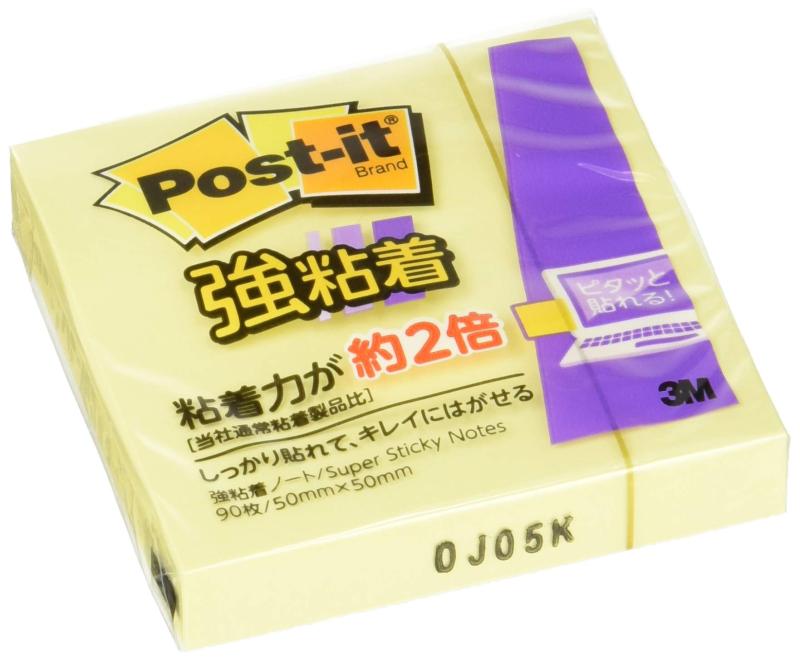 ポストイット 付箋 強粘着ノート 50×50mm 90枚 イエロー 5個パック 650SS-RPY-5P●会議などですぐに使いたいときにさっと取り出せるポップアップふせん／ノートです。●持ち運び易い薄型タイプのポップアップディスペンサー用の詰め替えタイプです。●カラーやサイズの異なるふせんをまとめて持ち運ぶことができます。●書いたメモが紛失しにくい強粘着タイプ。(当社通常粘着製品比約2倍の粘着力)複数店舗にて販売をしておりますため、在庫データの更新が間に合わず、欠品にも関わらず、注文ができる場合がございます。その際は、キャンセルにて対応を取らせていただきます。当店はお電話のお問い合わせはお受けしておりませんので、ご了承ください。お問い合わせは、問い合わせフォームをご利用ください。