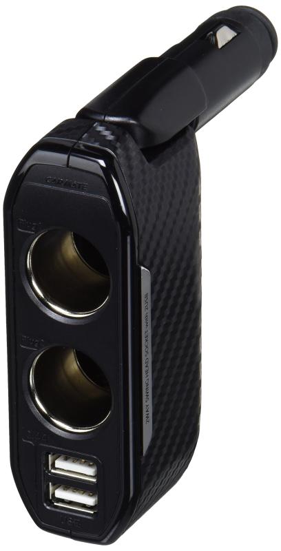 カーメイト 車用 ソケット 2連ダイレクト 2口USB 2.4A カーボン調 DZ270(2)