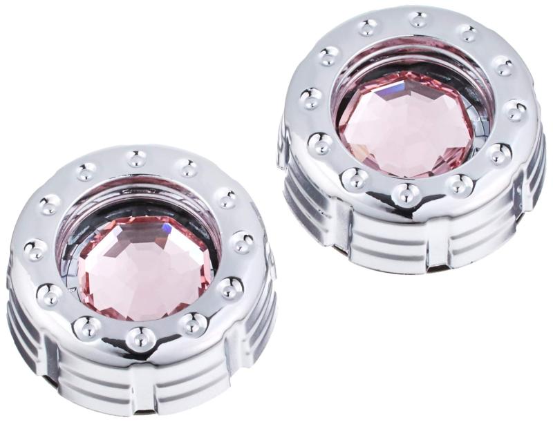 カーメイト 車用 ナンバープレート セキュリティボルト&キャップ クリスタル ライトローズ LS418