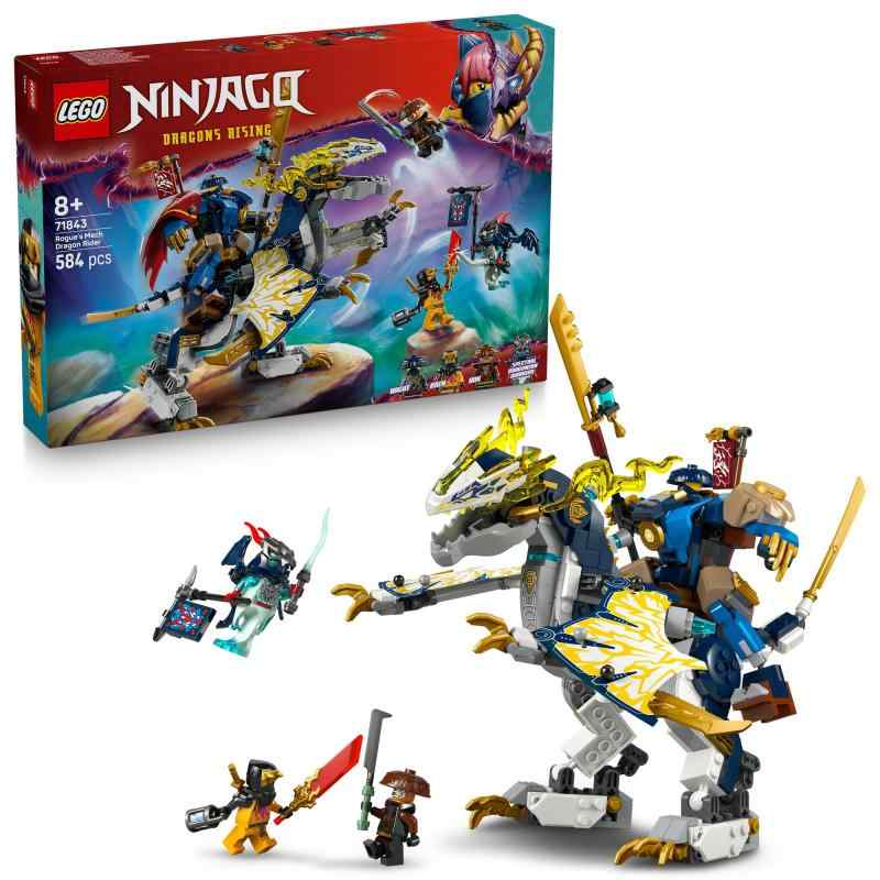 レゴ(LEGO) ニンジャゴー ローグのドラゴンライダー メカスーツ おもちゃ 玩具 誕生日 プレゼント ブロック 男の子 女の子 子供 8歳 9歳 10歳 小学生 対戦 ロボット ゲーム ごっこ遊び おままごニンジャのおもちゃ – 『ニンジャゴー ドラゴンライジング』シーズン3の迫力あるバトルシーンを再現できます（対象年齢：8才以上）メカスーツとドラゴン – それぞれのモデルで別々に遊ぶこともできますが、メカスーツをドラゴンの背中に取り付けるとシリーズ初登場のドラゴンライダーが出来上がります可動フィギュア – 手足を動かせるメカスーツの胸の部分を開くとミニフィギュアと剣が入ります。ドラゴンは尾・脚・翼・頭・あごを動かせ、剣が付属していますミニフィギュア4体 – ローグとエリンのほか、敵のロックスとまぼろしのドラゴニアン・ウォリアーのミニフィギュアが付属しています。戦士が隠し持つ暗号は、エリンの剣で解読できますお誕生日プレゼントに – 楽しい組み立てとごっこ遊びでニンジャになりきって遊べますメカスーツを交換 – カイのメカストームライダー（71830）とカイのメカライダー EVO（71783）に入っているメカスーツを本セットのドラゴンに取り付けて遊ぶこともできます（各セット別売）ニンジャになりきって遊べるおもちゃ – お気に入りのヒーローとファンタジーアドベンチャーの世界へ出発サイズ – ドラゴンライダー：高さ 約19cm／ピース数：584複数店舗にて販売をしておりますため、在庫データの更新が間に合わず、欠品にも関わらず、注文ができる場合がございます。その際は、キャンセルにて対応を取らせていただきます。当店はお電話のお問い合わせはお受けしておりませんので、ご了承ください。お問い合わせは、問い合わせフォームをご利用ください。