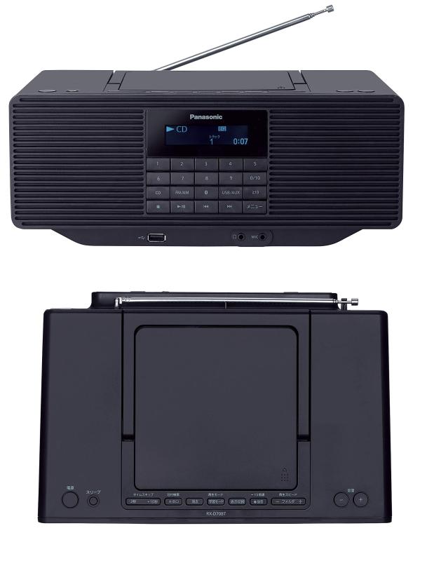 パナソニック ポータブルステレオCDシステム AUX ブラック RX-D70BT-K