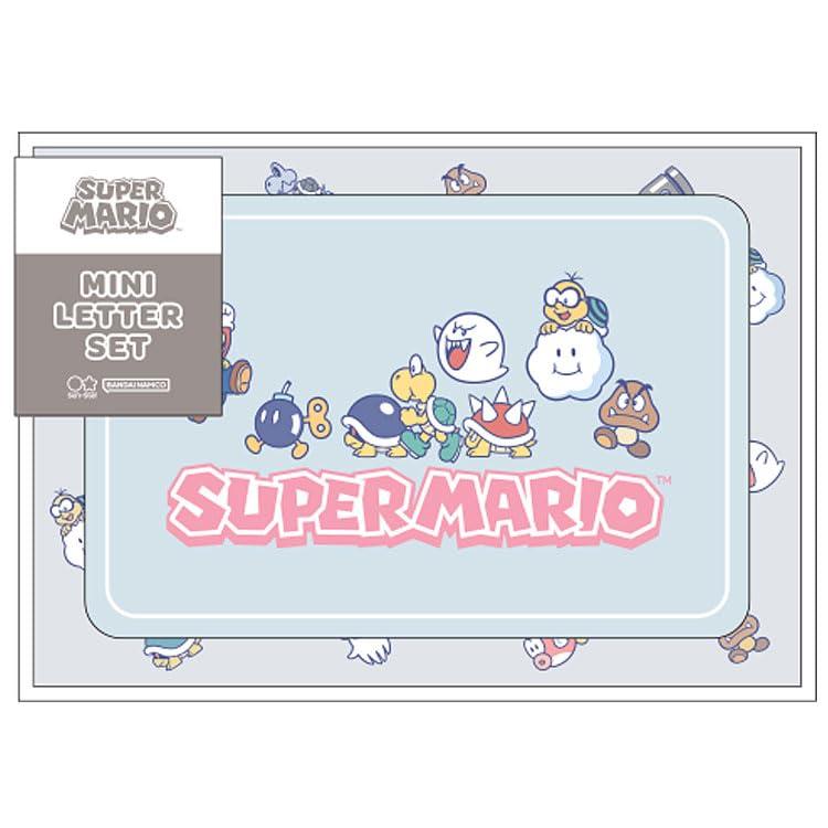 Other - スーパーマリオ ミニレターセット サンスター文具 マリオ ルイージ 人気 キャラクター パステル 手紙 便箋 封筒 S8908150 S8908168_敵/ブルー1685
