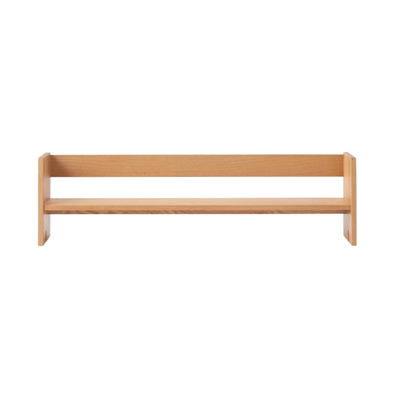 無印良品 木製デスク用上置き棚 オーク材突板 幅109×奥行20×高さ30cm 12841074