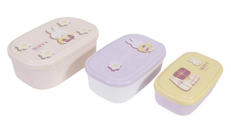 Rakuten - クツワ(Kutsuwa) ミッフィー(miffy) ランチコレクション/シールBOX(3コセット) 180/300/480ml -GIFT SERIES (ギフトシリーズ)- Ag+ 抗菌 MF898 日本製