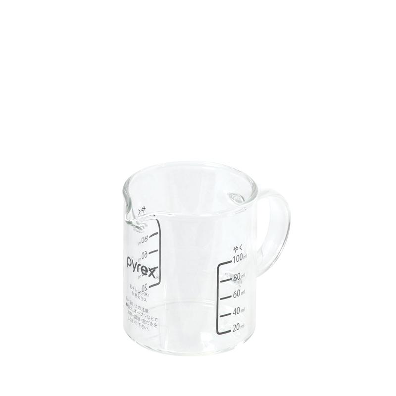 パール金属 PYREX パイレックス Blow メジャーカップ ハンドル付 100 耐熱ガラス オーブン対応 電子レンジ対応 食洗機対応 冷凍庫対応 ブラック CP-8661