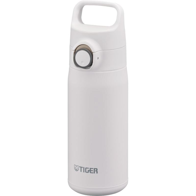 Rakuten - 【パッキン一体型】 タイガー魔法瓶(TIGER) 水筒 500ml ワンプッシュ ステンレスボトル ハンドル付き 保冷 保温 軽量 洗いやすい スモークホワイト MTA-J050WH