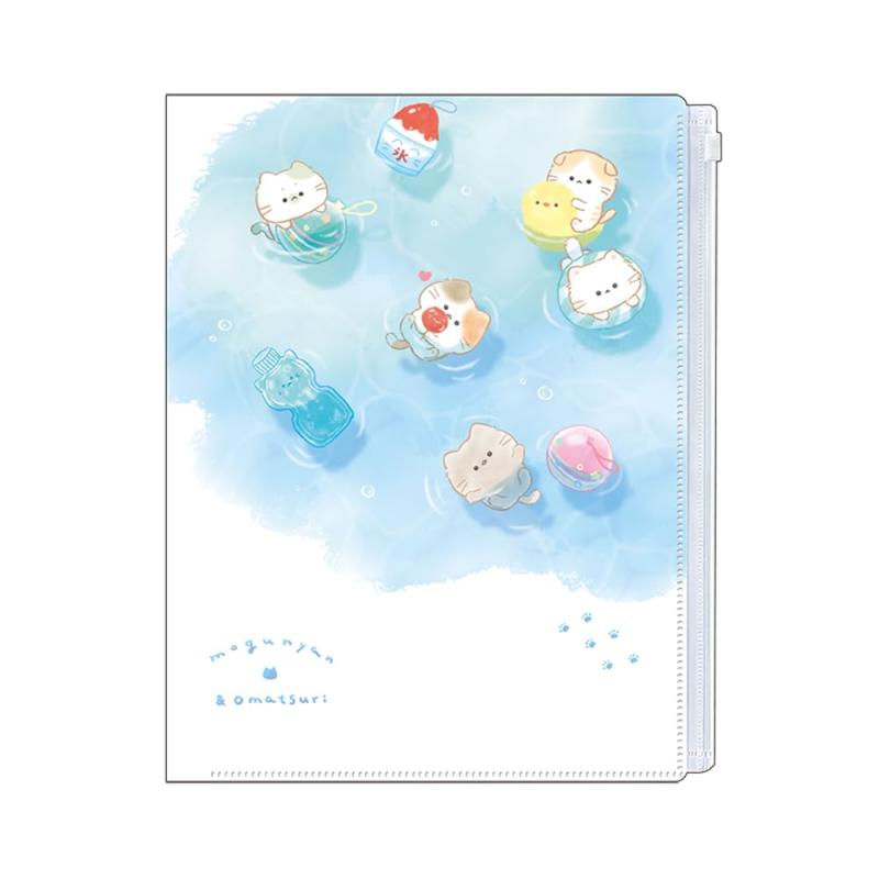 カミオジャパン クリアファイル ファスナー付き6Pファイル もぐにゃん ヨーヨーすくい 226620