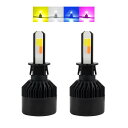 Catland 車用 LED フォグランプ H3 フォグ LEDバルブ イエロー ホワイト ブルー ピンク 4色 切り替え フォグライト ヘッドライト 汎用 L...