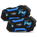 FODSPORTS バイク インカム FX4 PRO インカム 4人同時通話 バイクインカム FMラジオ聴け ユニバーサル接続 インカムバイク用Bluetoot...