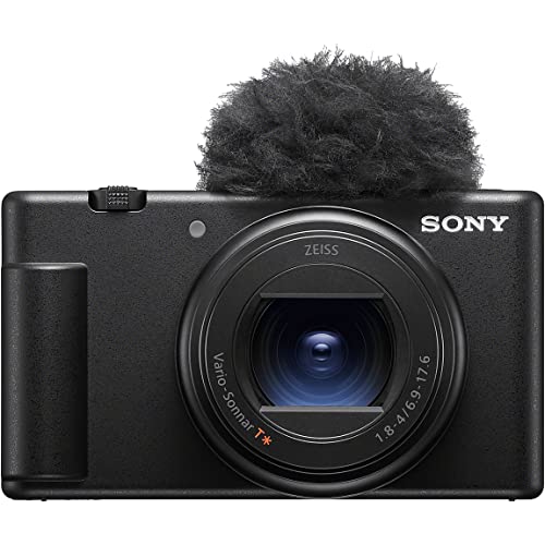 SONY(ソニー) コンパクトデジタルカメラ VLOGCAM Vlog用カメラ ZV-1II ボディ ウィンドスクリーン付属 18-50mm F1.8-4.0 ズームレンズ ブラック ZV-1M2 Bのサムネイル