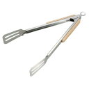 キャプテンスタッグ(CAPTAIN STAG) アウトドア BBQ トング ウッドグリップ ターナートング 30cm ステンレス製 ストッパー付き UG-327...