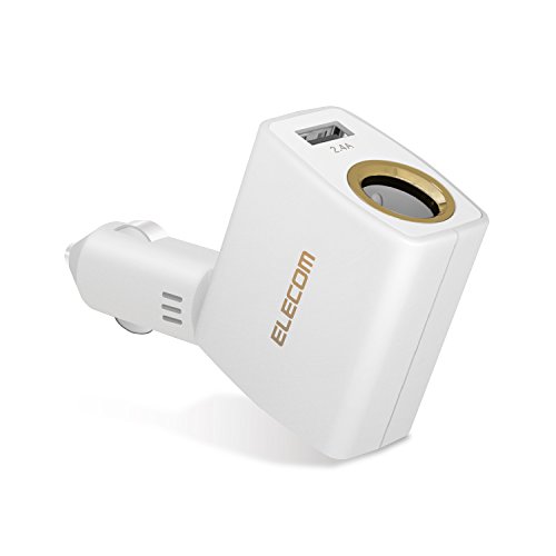 エレコム IQOS アイコス 充電器 車載用 ダイレクトチャージャー USBポート 1 ホワイト ET-IQC01XWH