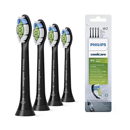 Philips Sonicare フィリップス ソニッケアー 替ブラシ ホワイトプラス ステイン除去 レギュラーサイズ オプティマルホワイト 4本組 HX6064 Black 黒 並行輸入品