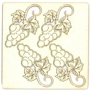 Rakuten - チップボード カード スクラップブッキング☆ぶどう☆手作り ハンドメイド 花 造花 パーツ キット 花資材