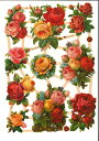 ドイツ製 クロモス☆ヴィンテージローズ バラ 花柄 ☆(Rosen)デコパージュ コラージュ スクラップピクチャー ダイカット エンボス アンティーク