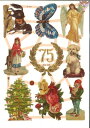 ドイツ製 クロモス☆72周年記念 天使 犬 蝶 馬 クリスマス☆(75 Jahre Ernst Freihoff Jubilaeumsbogen 1)デコパージ...
