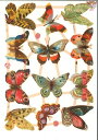 ドイツ製 クロモス☆蝶 昆虫☆(Schmetterling)デコパージュ コラージュ スクラップピクチャー ダイカット エンボス アンティーク