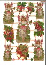 ドイツ製 クロモス☆フクシアの妖精 花柄☆(Elfen in Fuchsien)デコパージュ コラージュ スクラップピクチャー ダイカット エンボス アンティー...