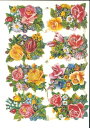 ドイツ製 クロモス☆薔薇のアーチ バラ ローズ 小花☆(greller Rosenbogen)デコパージュ コラージュ スクラップピクチャー ダイカット エンボ...
