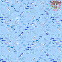 【巾 約100cm 最低30cmから10cm単位 切り売り】Anita Jeram アニタ ジェラーム☆Fish☆魚 さかな フィッシュ 海 水中 友達 家族 ...