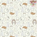 【巾 約100cm 最低30cmから10cm単位 切り売り】☆Hibernation☆きつね キツネ うさぎ ウサギ フクロウ 冬眠 動物コットン100% 布 ...