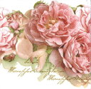 HOME FASHION ペーパーナプキン☆ Mary Roses ☆(20枚入り)写真風 花柄 ローズ 英字 ピンク デコパージュ 可愛い 素敵 お洒落