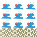 FRONTIA 素敵な ペーパーナプキン デコパージュ エレガント☆富士山 日の出 青海波 日本 お正月 和柄☆(10枚入り)