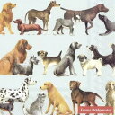 ★エマ・ブリッジウォーター 可愛い ペーパーナプキン デコパージュ☆犬の行列 ドッグ ライトブルー☆ (DOGS light blue)(1枚/バラ売り)