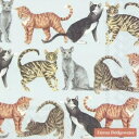 エマ・ブリッジウォーター 可愛い ペーパーナプキン デコパージュ☆猫の行列 ネコ キャット ライトブルー☆ (CATS light blue)(1枚/バラ売り)