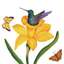 PPD 素敵な ペーパーナプキン デコパージュ☆ハチドリのスイセンの巣 花柄 動物☆(Daffodil Nest)(20枚入り)