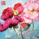 PPD 素敵な ペーパーナプキン デコパージュ☆絵画風 ポピー 花柄☆(Pavot)(1枚/バラ売り)