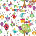 Ambiente ペーパーナプキン☆Party Time White☆ (1枚/バラ売り) 小鳥 誕生日 パーティー イベント 素敵 お洒落 可憐 エレガント ...
