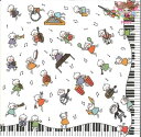FRONTIA ペーパーナプキン ☆音楽隊☆(10枚入り)楽器 音符 記号 ピアノ 鍵盤 太鼓 指揮者デコパージュ 素敵 かわいい おしゃれ