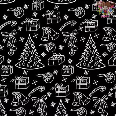 Ambiente ペーパーナプキン☆Outlined ornaments black☆ （1枚/バラ ...