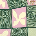 marimekko マリメッコペーパーナプキン ☆KORKEUKSISSA ROSE GREEN☆(1枚/バラ売り)花柄 ボーダー 四角 模様 北欧 デコパージ...