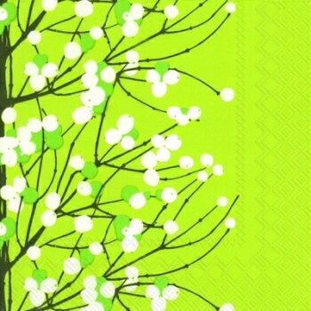 marimekko マリメッコ 可愛い ペーパーナプキン デコパージュ☆LUMIMARJA light green☆（1枚/バラ売り）