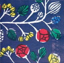 marimekko マリメッコ 可愛い ペーパーナプキン デコパージュ☆KRANSSI Kranssi blue☆在庫限り・廃番(1枚/バラ売り)