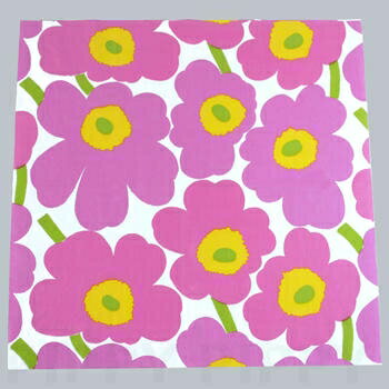 marimekko マリメッコ 可愛い ペーパーナプキン デコパージュ☆UNIKKO Light pink☆（1枚/バラ売り）