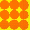 【在庫限り】marimekko マリメッコ 可愛い ペーパーナプキン デコパージュ☆KIVET yellow ドット 水玉 黄色 オレンジ☆(20枚入り)