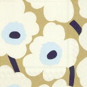 marimekko マリメッコ 可愛い ペーパーナプキン デコパージュ☆ウニッコ UNIKKO cream gold☆(1枚/バラ売り)