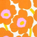 marimekko マリメッコ 可愛い ペーパーナプキン デコパージュ☆UNIKKO orange☆(1枚/バラ売り)