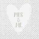 【在庫処分価格】Stewo 可愛い ペーパーナプキン デコパージュ☆夫婦 ハート MRS & MR☆(Pixie)(1枚/バラ売り)