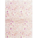 可愛いペーパーパッチ デザインペーパー ☆花柄 ピンク ピンクゴールド☆(CN FLOWER MEADOW, ROSE FSC MIX)デコパッチ おしゃれ 紙...