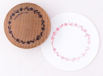 【在庫限り】Perlenfischer スタンプ☆小花 リーフ リース サークル 枠 円 丸 フレーム ☆木製 プレゼン..